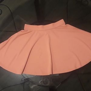 peach circle skater skirt